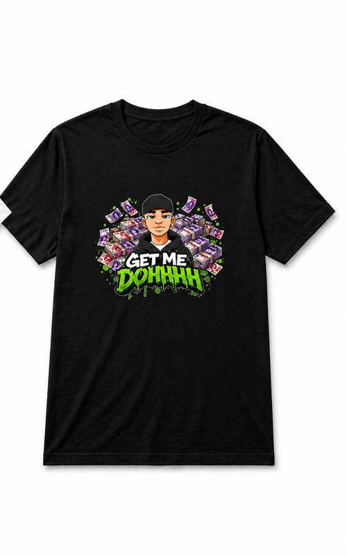 GET ME DOHHH LARGE LOGO BLACK T